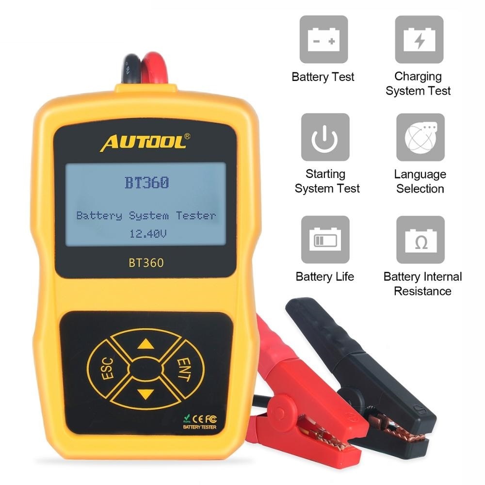 Autool BT-360 12V Car Charging Test Analyzer Vehicle Battery System Tester Tool